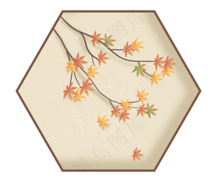 枫叶树叶落叶秋天树枝叶子