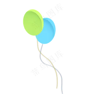 儿童节日彩色气球免扣手绘素材