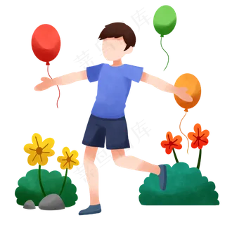 气球和小男孩