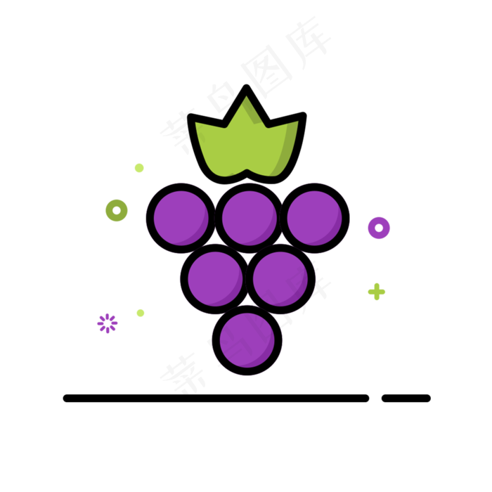 葡萄MEB风格png素材