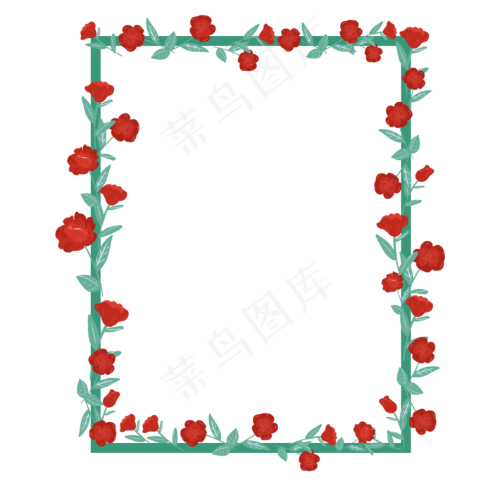 玫瑰花卉边框