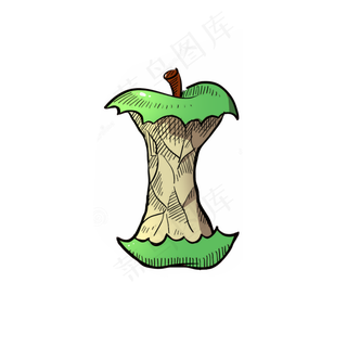 水果类装饰图案剩苹果