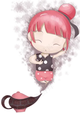 妇女节星座女神卡通人物粉灰色png,免抠元素