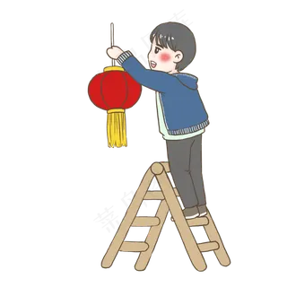 元宵节挂灯笼PNg,免抠元素