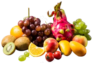 新鲜水果葡萄火龙果