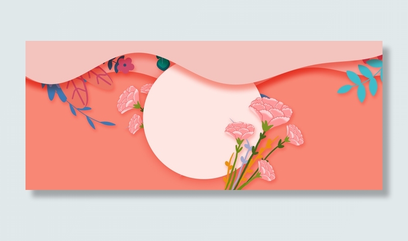 简约温馨文艺母亲节512粉色促销海报背景