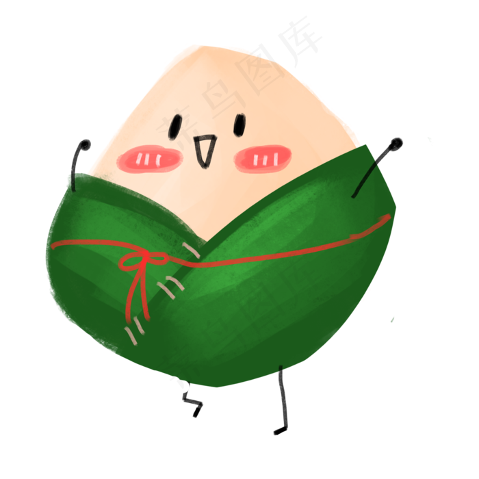 儿童卡通插画素材端午节拟人粽子
