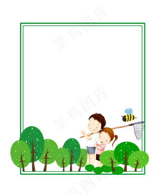 卡通手绘立夏主题边框