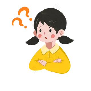 思考的女孩,免抠元素