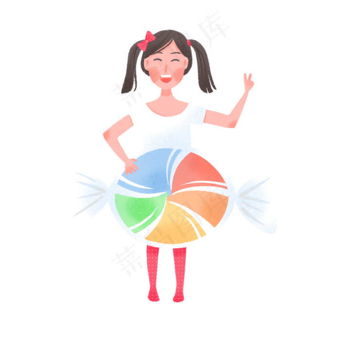 六一儿童节可爱糖果女孩