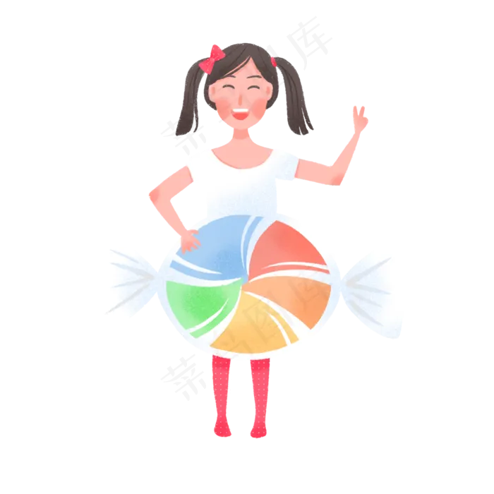 六一儿童节可爱糖果女孩