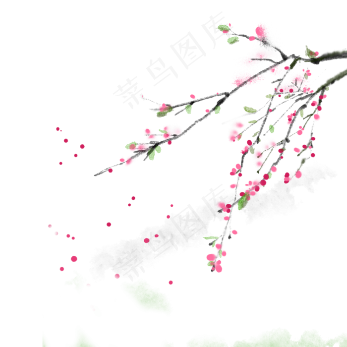 中国风写意水墨夏季花开花落立夏