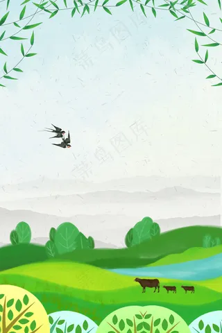 传统二十四节气清明节平面素材