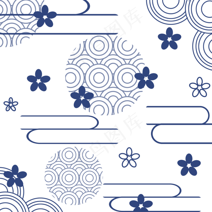 日式国潮底纹