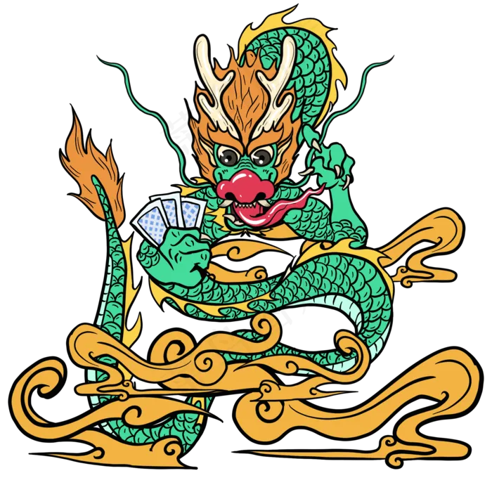 国潮扑克祥龙(2048X2048(DPI:300))psd模版下载