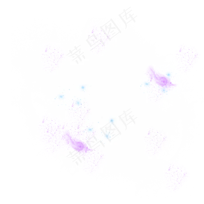 蓝色唯美星空元素,免抠元素(2000*2000px 300 dpi )psd模版下载