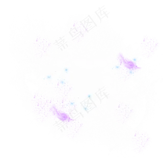 蓝色唯美星空元素,免抠元素