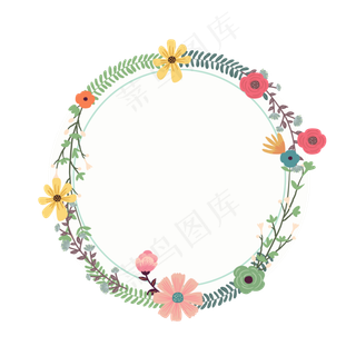 绿色植物边框设计素材