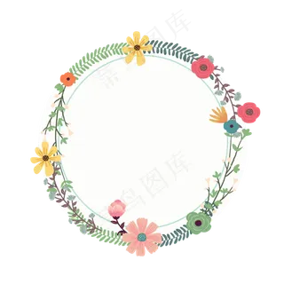 绿色植物边框设计素材