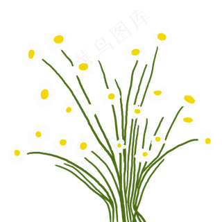 清新浪漫花束手绘元素