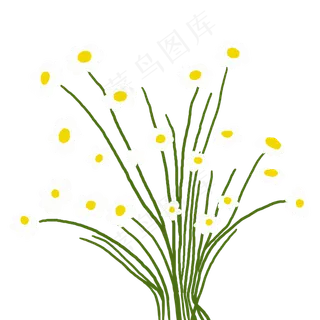 清新浪漫花束手绘元素