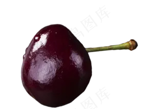 深红色红心的大李子png素材