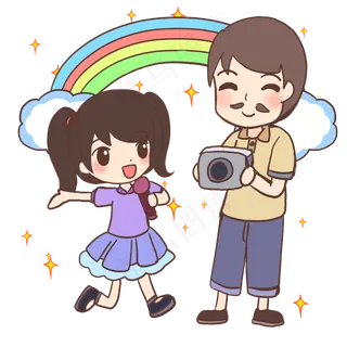 女儿给父亲唱歌