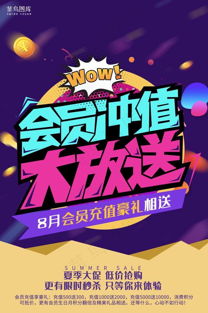 会员充值活动电商促销海报