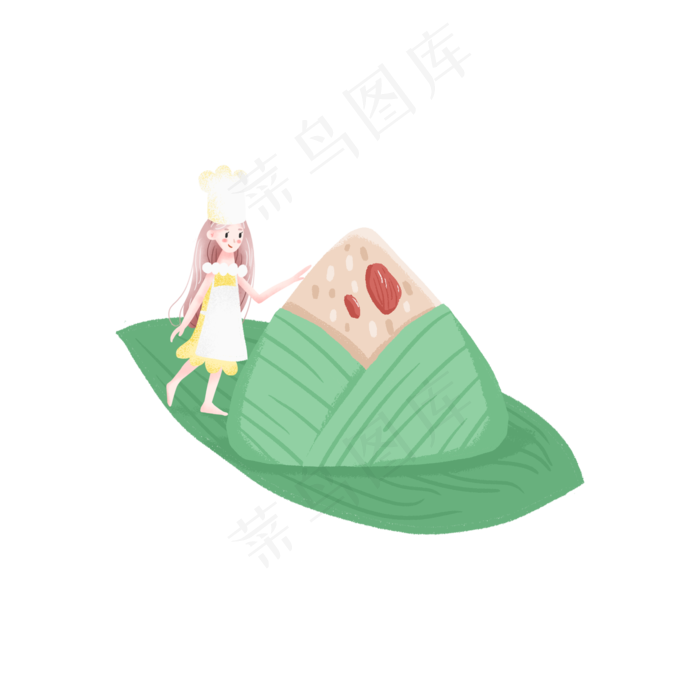 红豆粽子和女孩