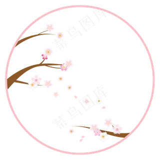 樱花边框樱花花环