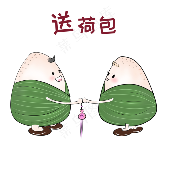 端午节粽子习俗送荷包(2000X2000(DPI:300))psd模版下载