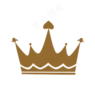 卡通手绘平面桃心皇冠,免抠元素