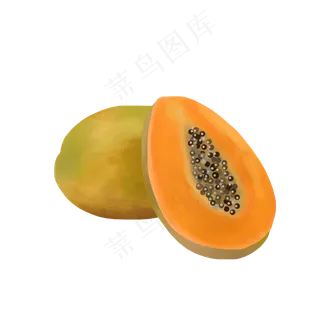 仿真木瓜黄色绿色木瓜夏日木瓜卡