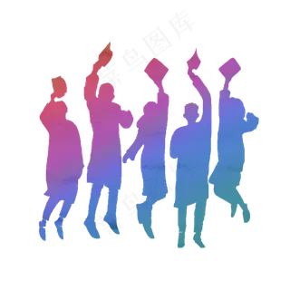青春背影毕业欢呼