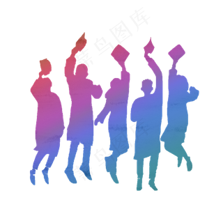 青春背影毕业欢呼