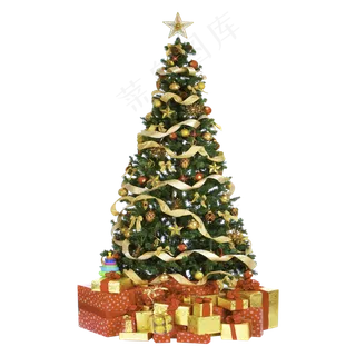 圣诞树装饰礼物,免抠元素