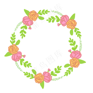玫瑰花朵花环