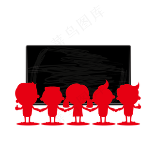 六一儿童节黑板前的小朋友