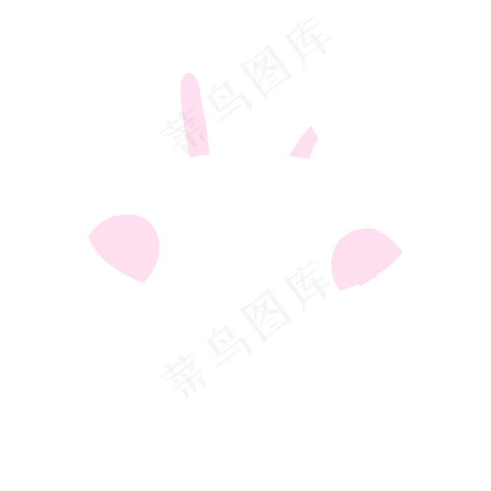 可爱小白兔动物气泡,免抠元素(2100*2100px 300 dpi )psd模版下载