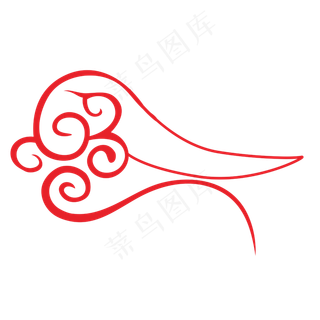 元宵节春节祥云矢量装饰,免抠元素