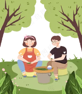 端午节包粽子的情侣下载 端午节包粽子的情侣下载