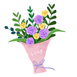 郁金香玫瑰花束