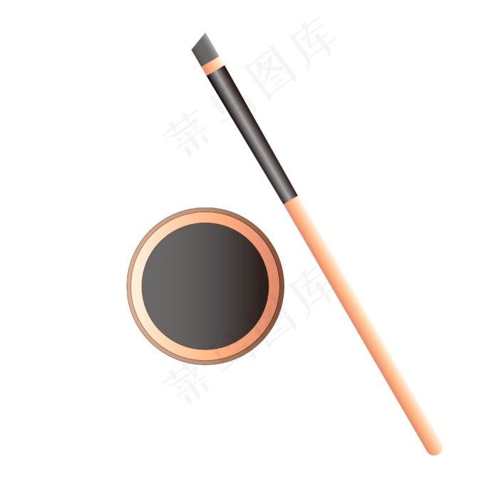 眉膏眉笔眉刷插画