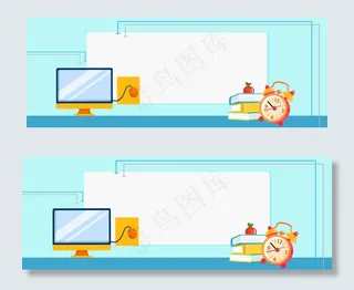 彩色商务办公桌面信息图矢量素材