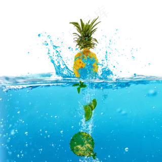 黄色冰镇水果菠萝 黄色冰镇水果菠萝