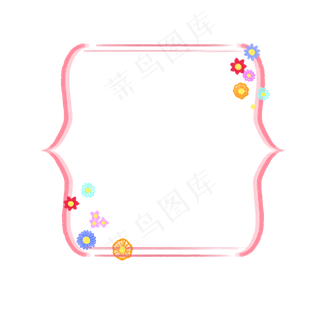 母亲节括号花朵边框PNG