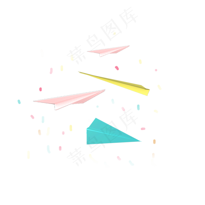 六一儿童节纸飞机装饰(800X800(DPI:300))psd模版下载