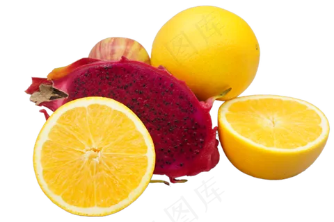 橙子水果火龙果