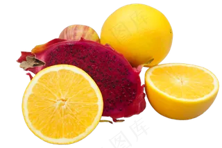 橙子水果火龙果