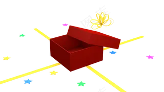 红色的礼盒矢量图,免抠元素